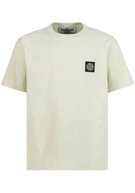 T-shirt bambino verde in cotone Stone Island | 761620147/SUVERDE